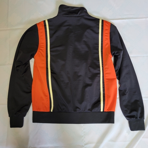 Bailey's Point Varsity Jacket Mens Size M Orange and Black - Picture 2 of 9